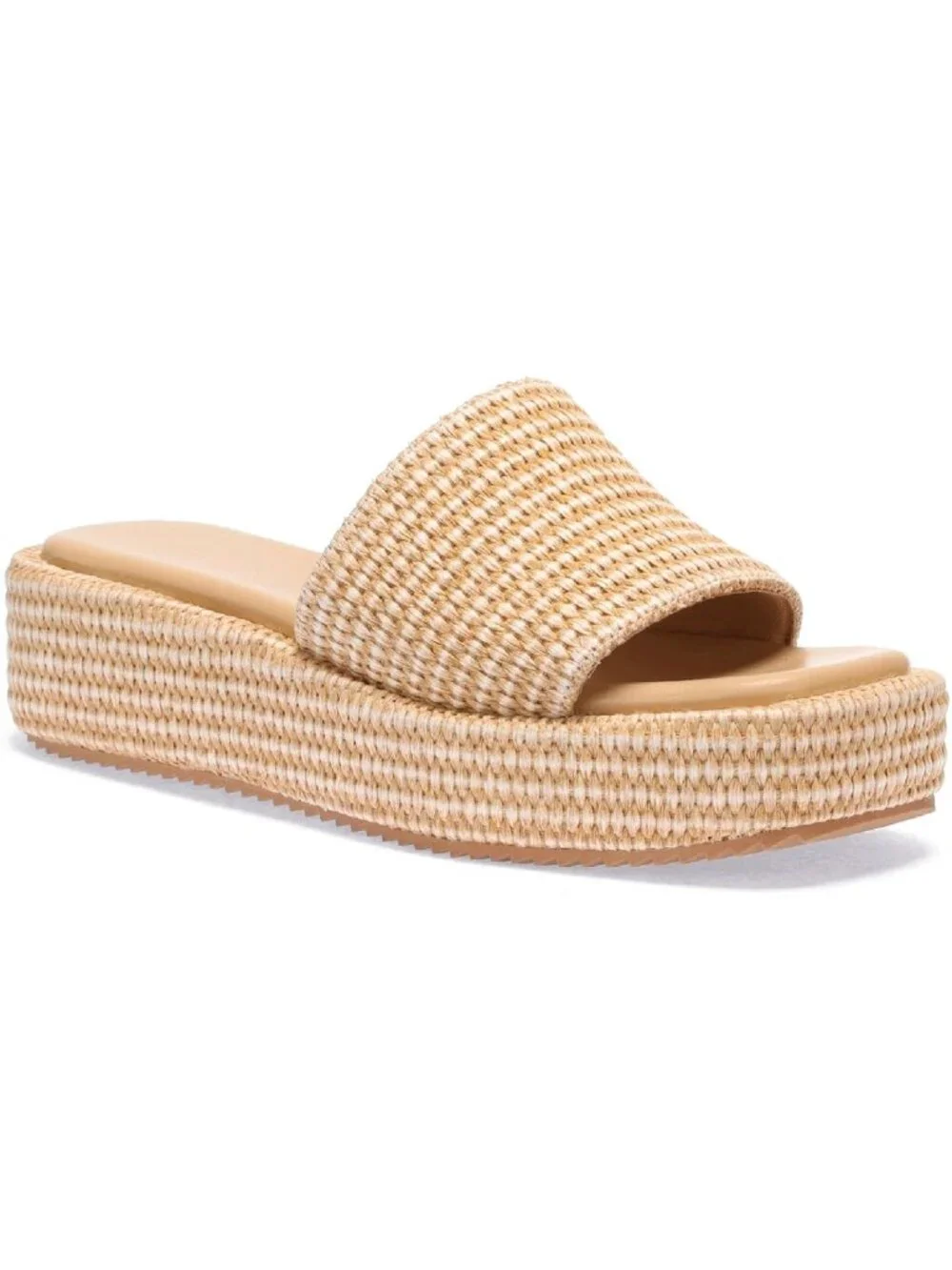 Stylish Raffia Espadrille Platform Sandals | Woven Straw Slip-On Beach Shoes - Picture 5 of 6